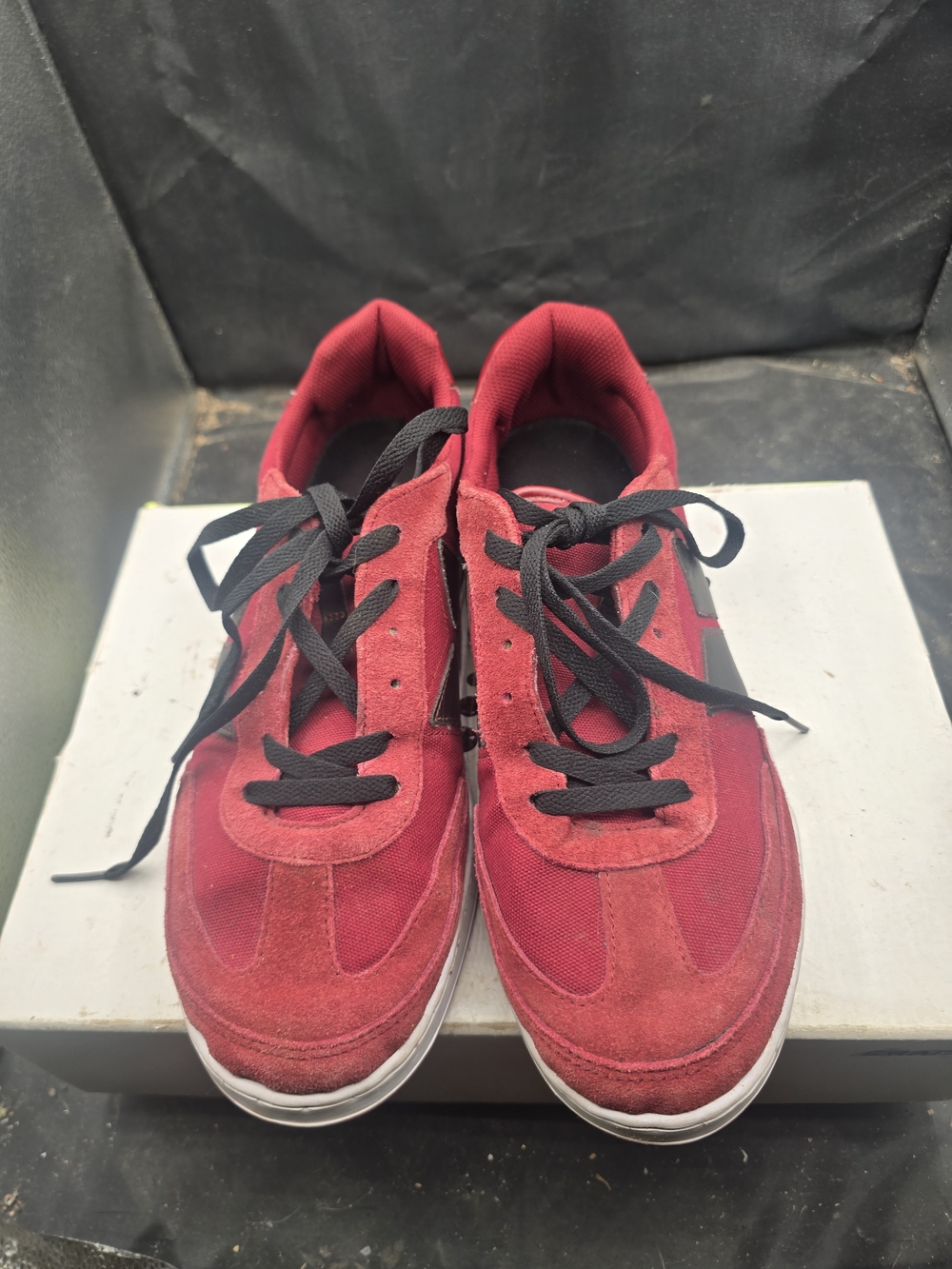 Macbeth Collection by Margaret Josephs Red and Black Men's Sneakers